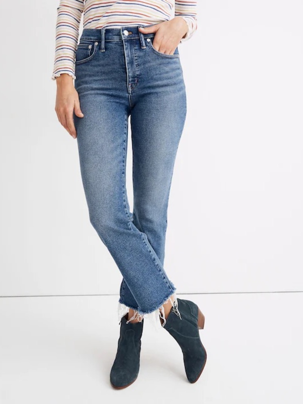 Madewell Cali Demi-Boot Jeans in Fleetwood Wash